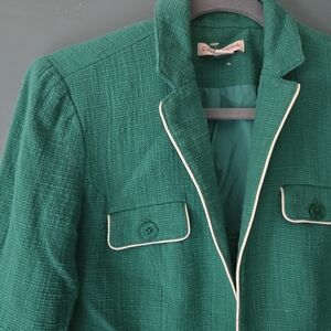 Green Cotton Spring Blazer 4-6